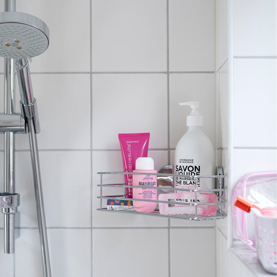 Beslagsboden 1201 Dusjkurv Hjørne selvklebende Beslagsboden Dusjhylle