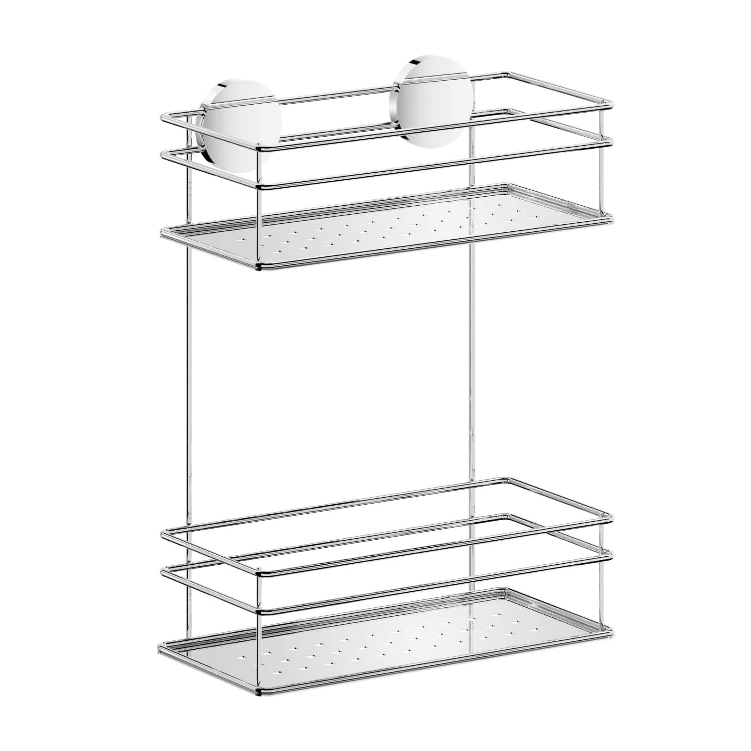 Beslagsboden 1312 Dusjkurv i 2 Plan selvklebende Krom Beslagsboden Dusjhylle SM-BK1312