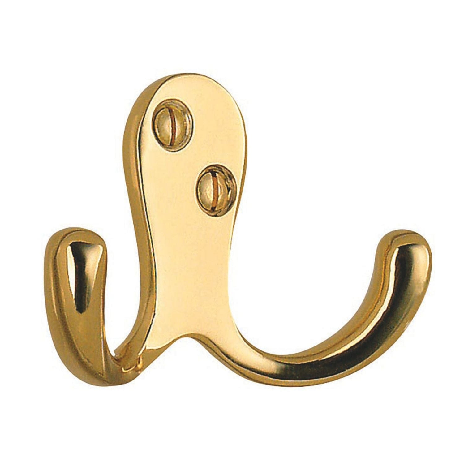 Beslagsboden 246 Krok Dobbel Messing Beslagsboden Knagger hus SM-B246