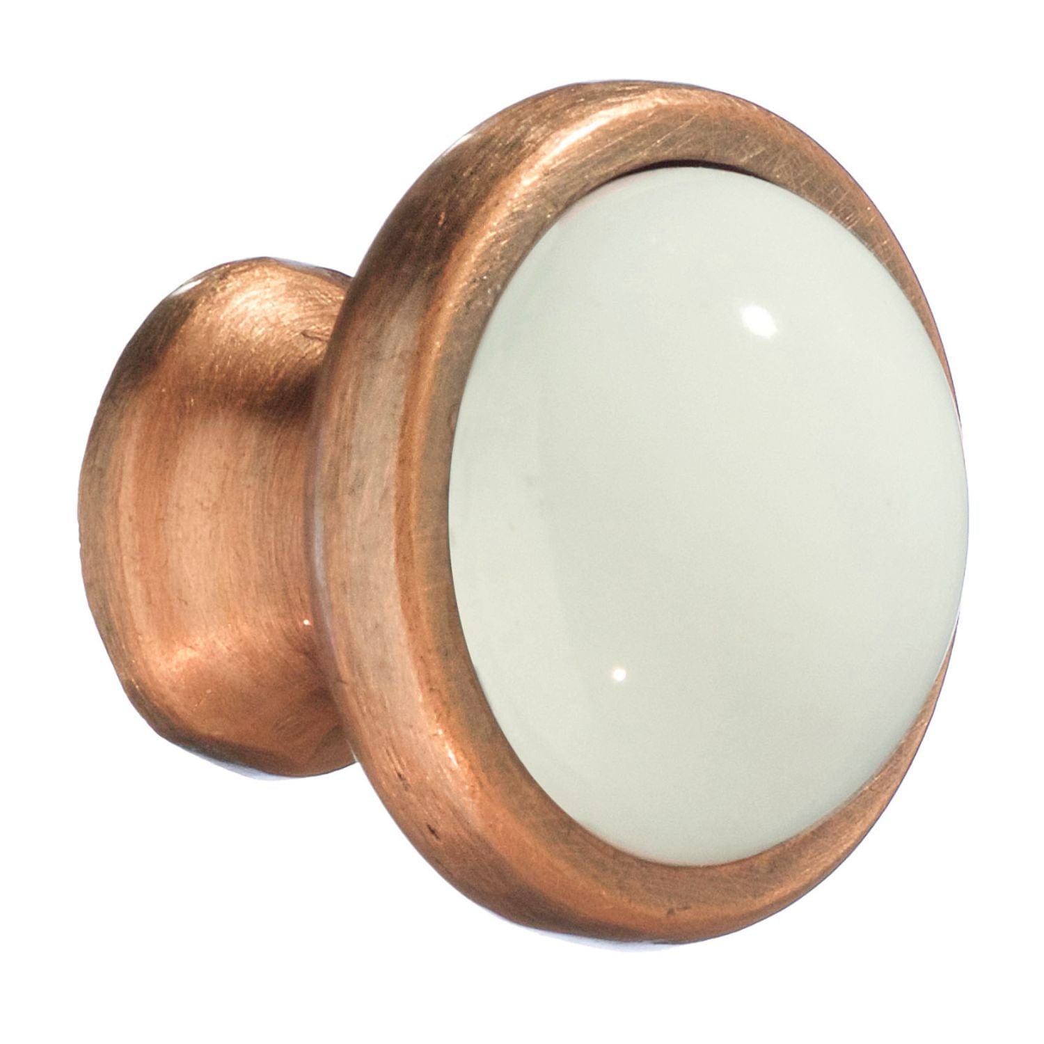 Beslagsboden 430 Knott Antikk kobber/hvit Beslagsboden Knotter og håndtak SM-BC430