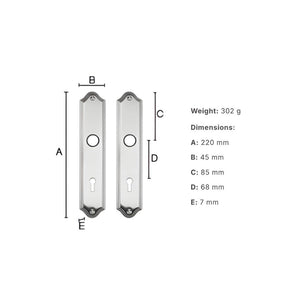 Beslagsboden Basic 700 Langskilt med Nøkkelhull