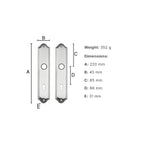 Beslagsboden Basic 710 langskilt med toalettbeslag