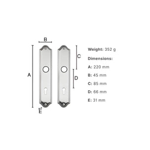 Beslagsboden Basic 710 langskilt med toalettbeslag