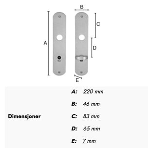 Beslagsboden Basic 896 Langskilt med Toalettbeslag