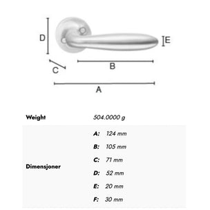 Beslagsboden Design 175 Ytterdørvridere