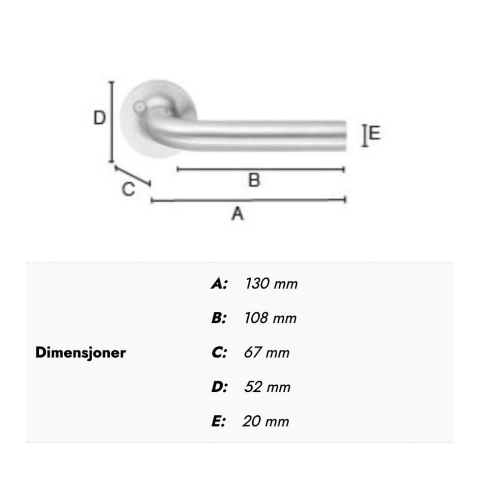 Beslagsboden Design 176 Ytterdørvridere Krom Beslagsboden Dørhåndtak ytterdør SM-B176N