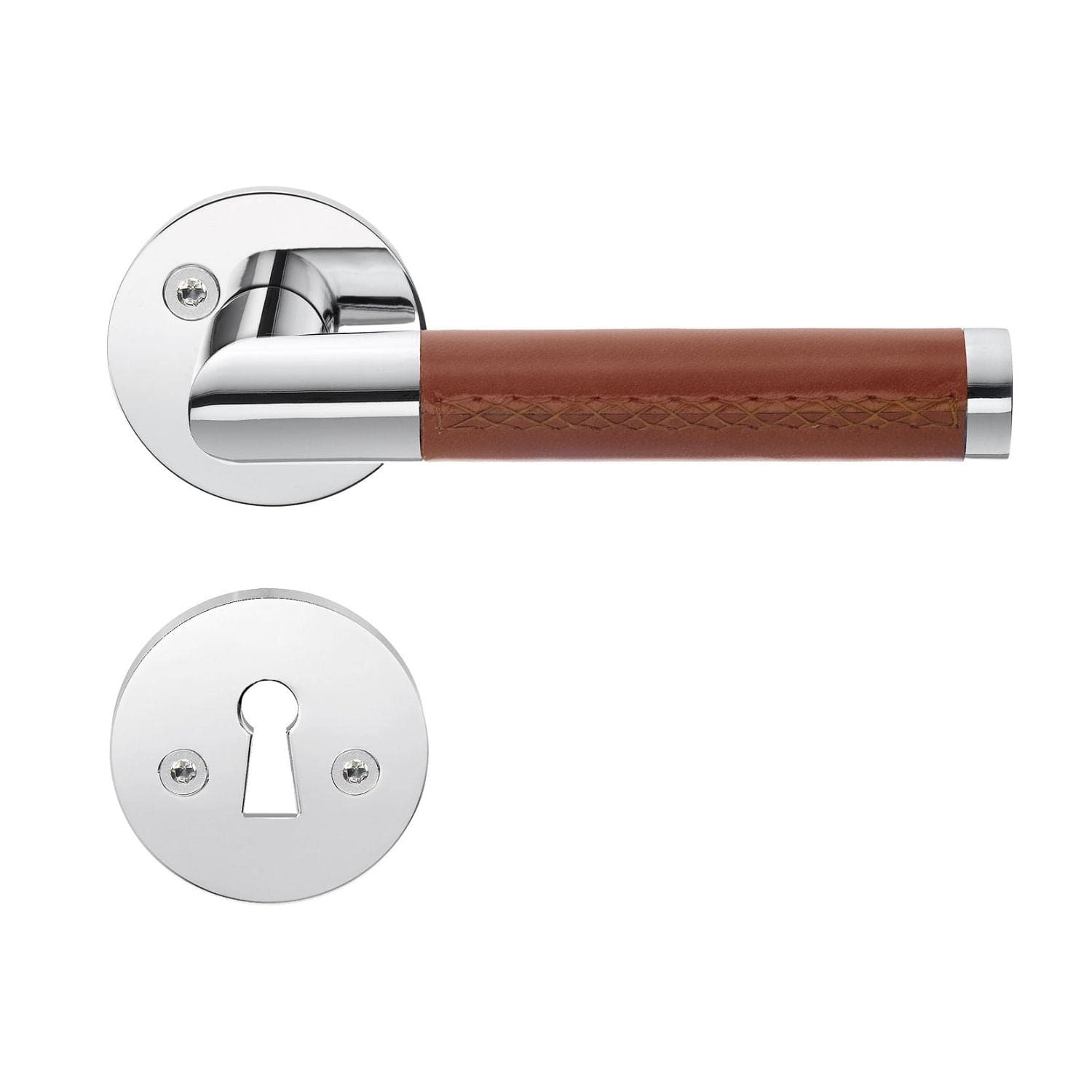 Beslagsboden Design 858/859 Innedørvridere Krom/brun Beslagsboden Dørhåndtak innerdør SM-B859KN