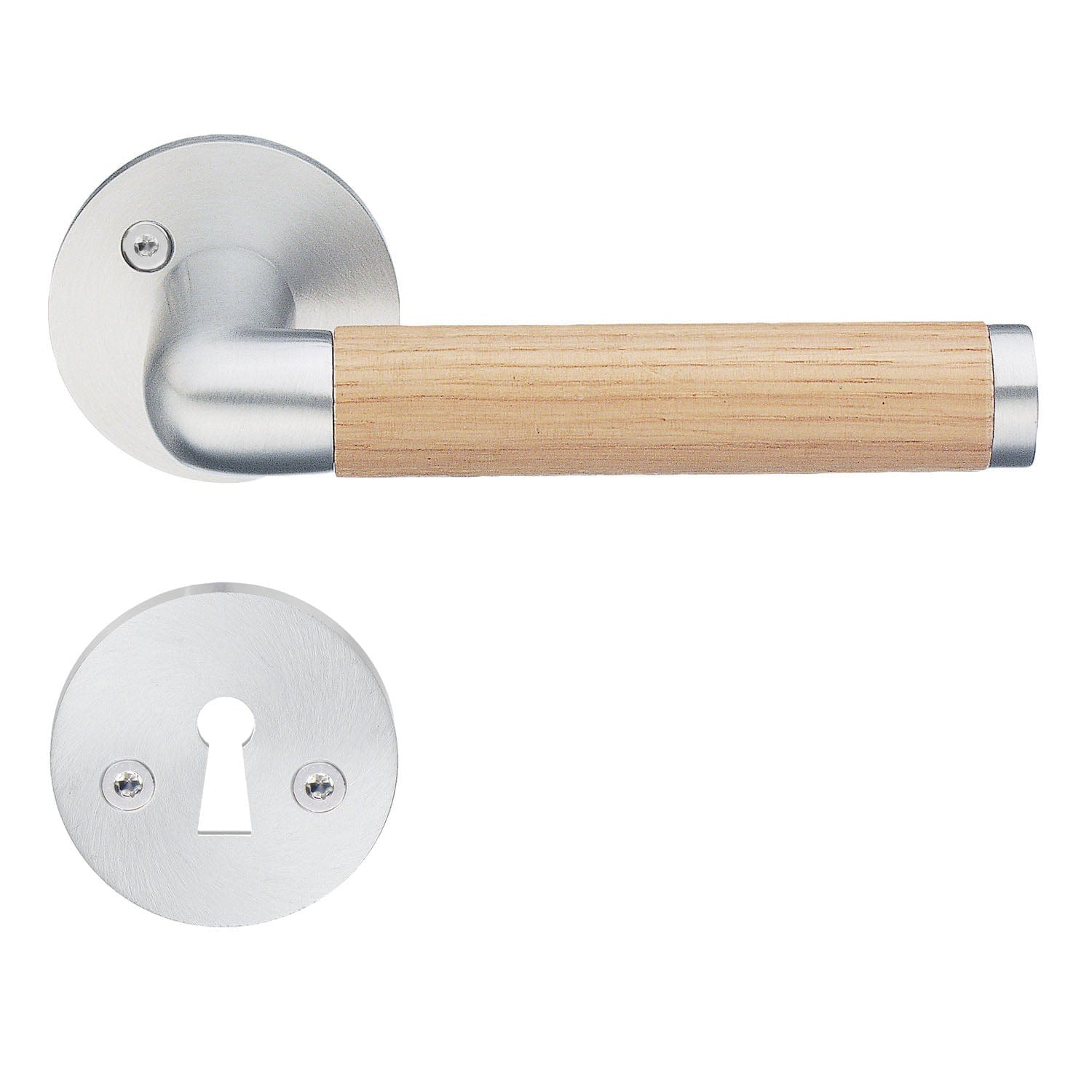 Beslagsboden Design 863 Innedørvridere Børstet krom/eik Beslagsboden Dørhåndtak innerdør SM-B863KMN