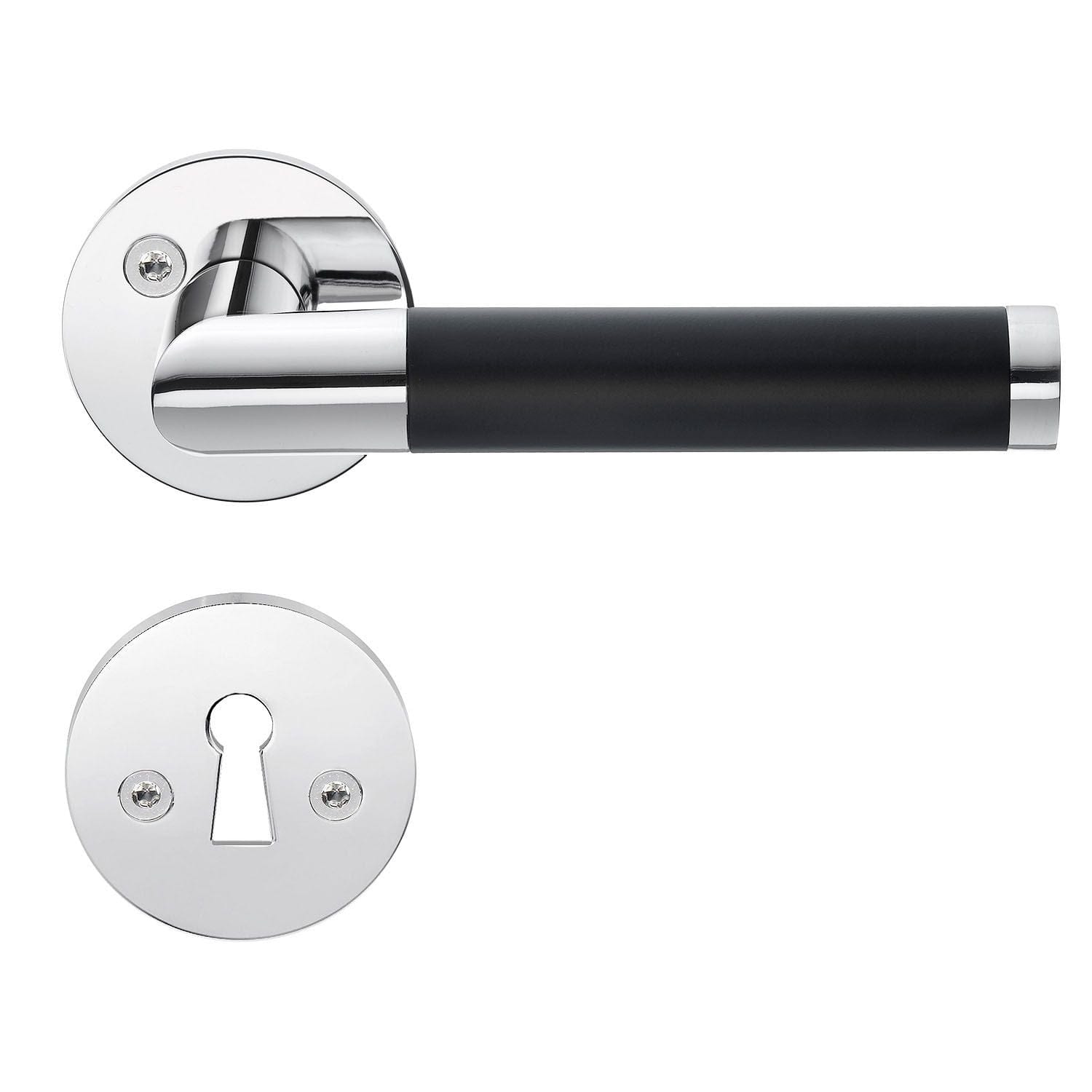 Beslagsboden Design 868 Innedørvridere Krom/svart Beslagsboden Dørhåndtak innerdør SM-B868BKN