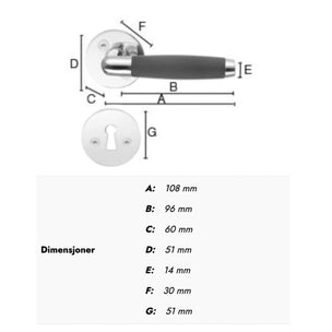 Beslagsboden Design 874 Innedørvridere