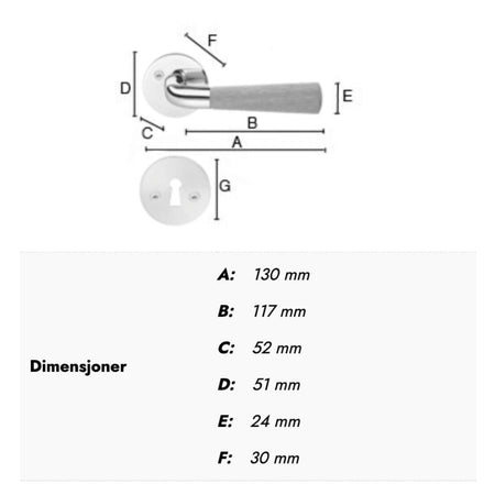 Beslagsboden Design 875 Innedørvridere