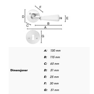 Beslagsboden Design 879 Innedørvridere