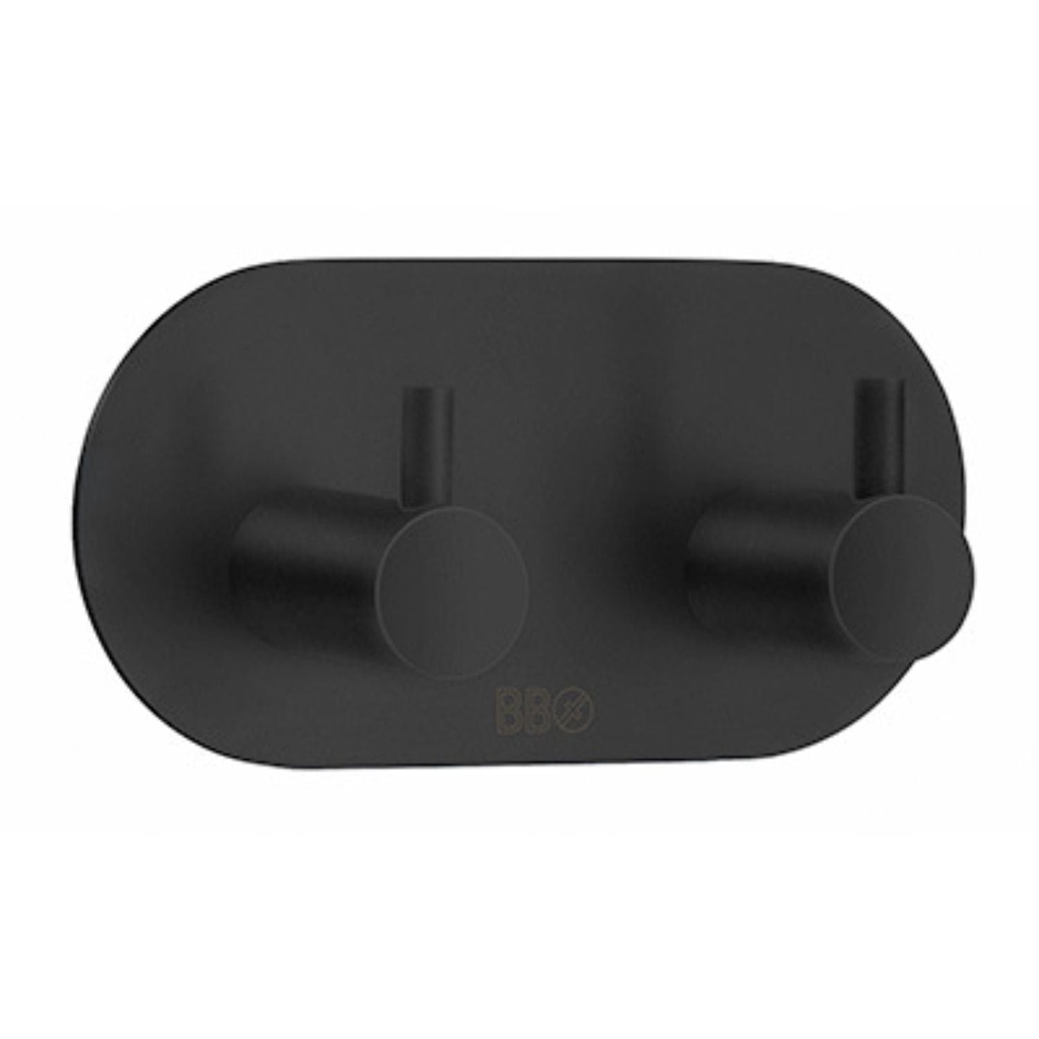 Beslagsboden Dobbel Krok 1102 - selvklebende Svart Beslagsboden Knagger SM-BB1102