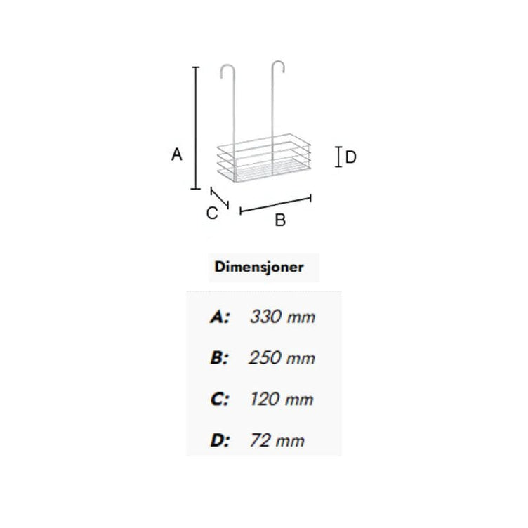 Beslagsboden Dusjkurv for dusjbatteri