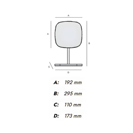 Beslagsboden Glow 576 Sminkespeil på fot