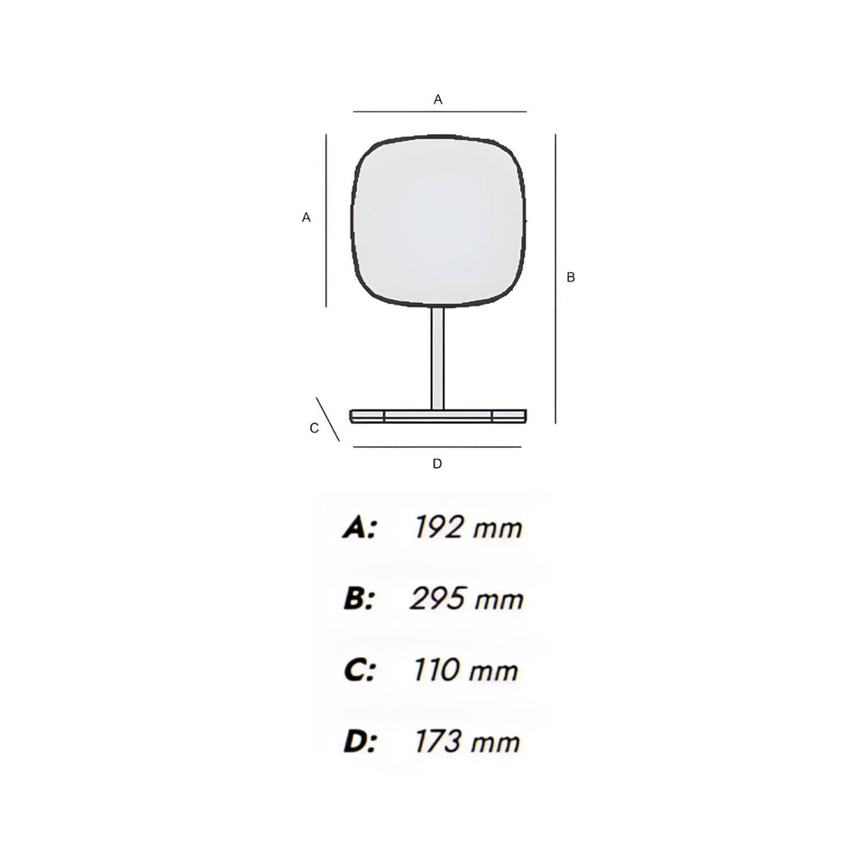 Beslagsboden Glow 576 Sminkespeil på fot Beslagsboden Sminkespeil