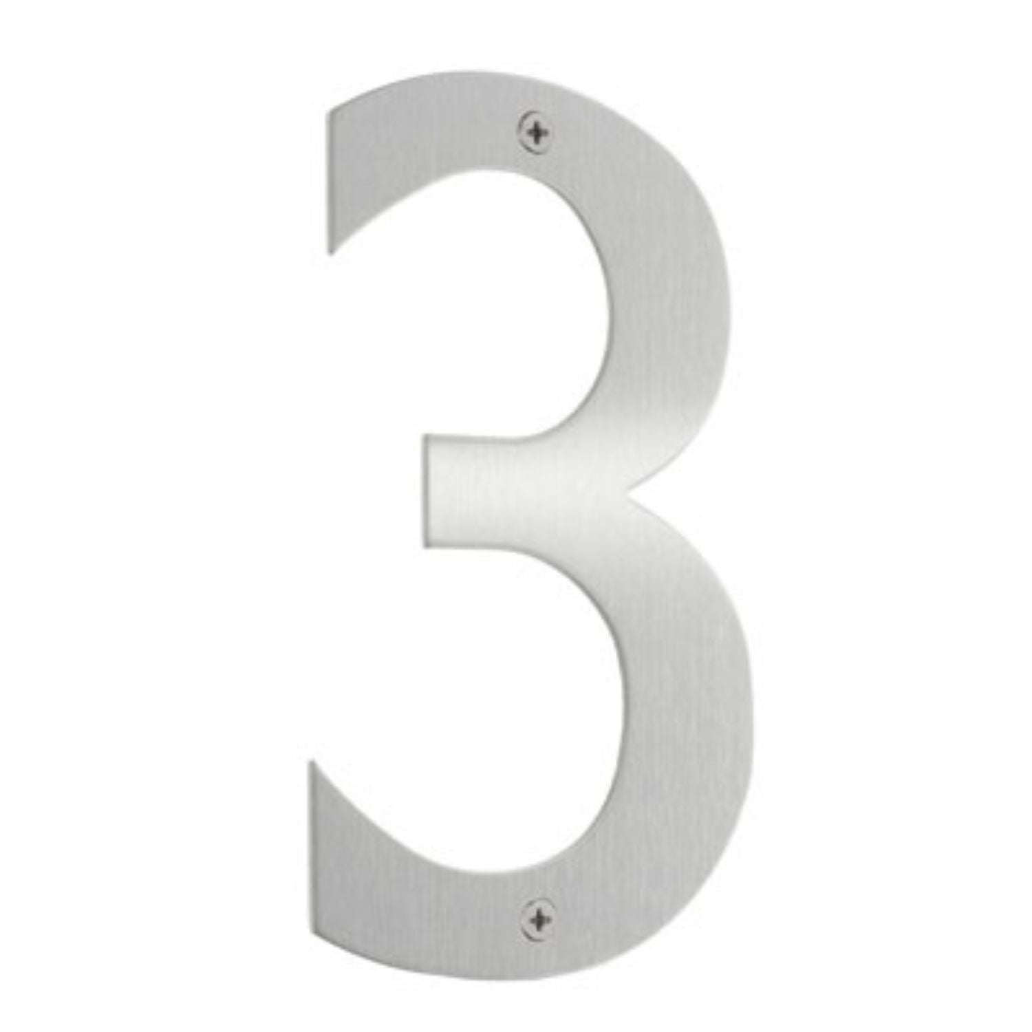 Beslagsboden Rustfri Husnummer H15cm Børstet stål / 3 Beslagsboden Husnummer SM-B943