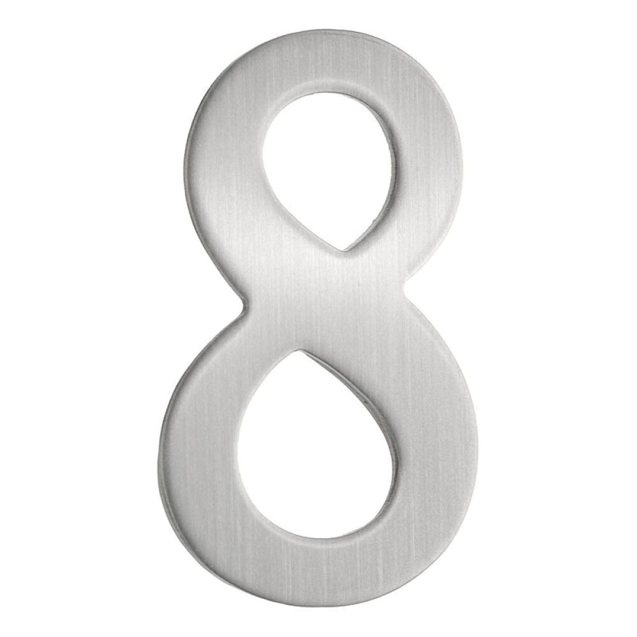 Beslagsboden Rustfri Postkassenummer H5cm Børstet messing / 8 Beslagsboden Postkassenummer SM-B988