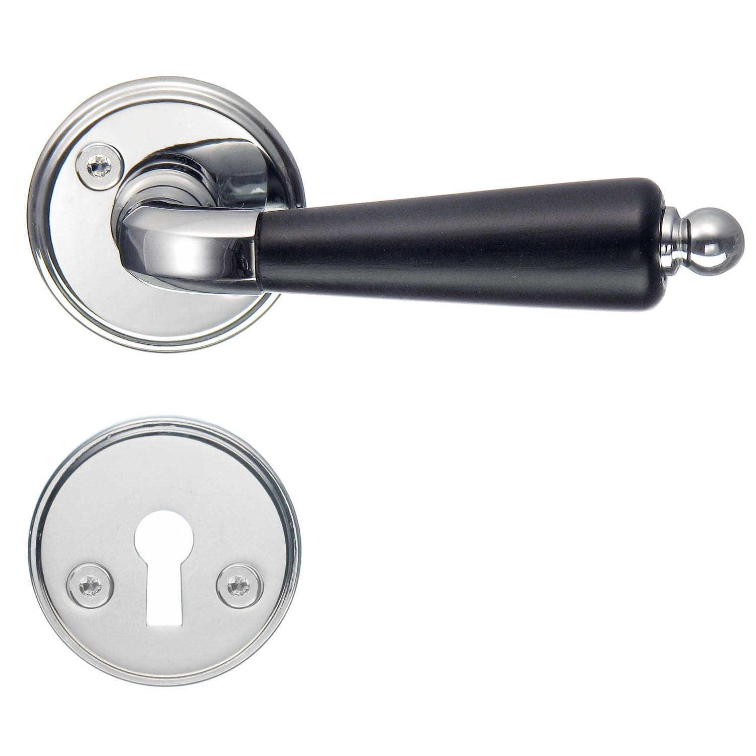 Beslagsboden Spar 279 Innedørvridere Krom/svart Beslagsboden Dørhåndtak innerdør SM-B279KNS