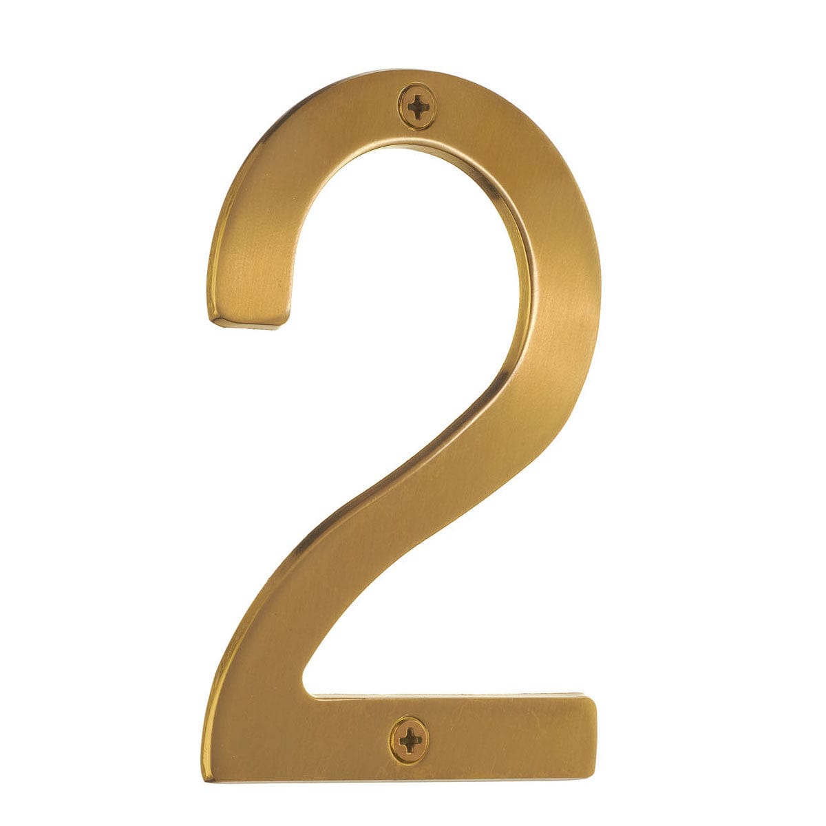 Beslagsboden Villa Husnummer H12cm Børstet messing / 2 Beslagsboden Husnummer SM-V002