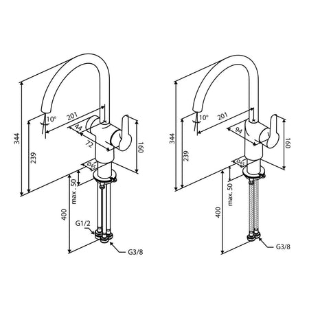 Damixa Core Kjøkkenarmatur - høy