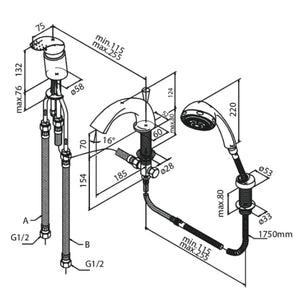 Damixa Forlengelsesslange for dusjsl. 15013
