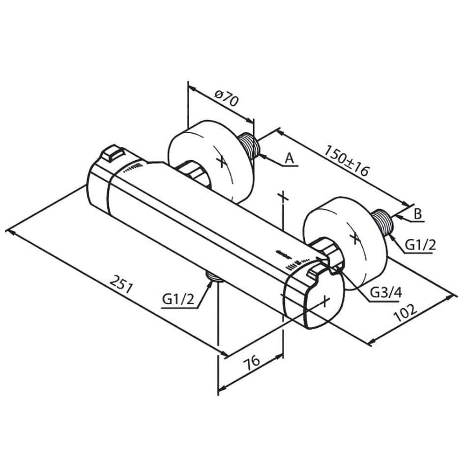 Damixa Hendel for Pine dusjtermostat Damixa Tilbehør blandebatteri KO-9300100