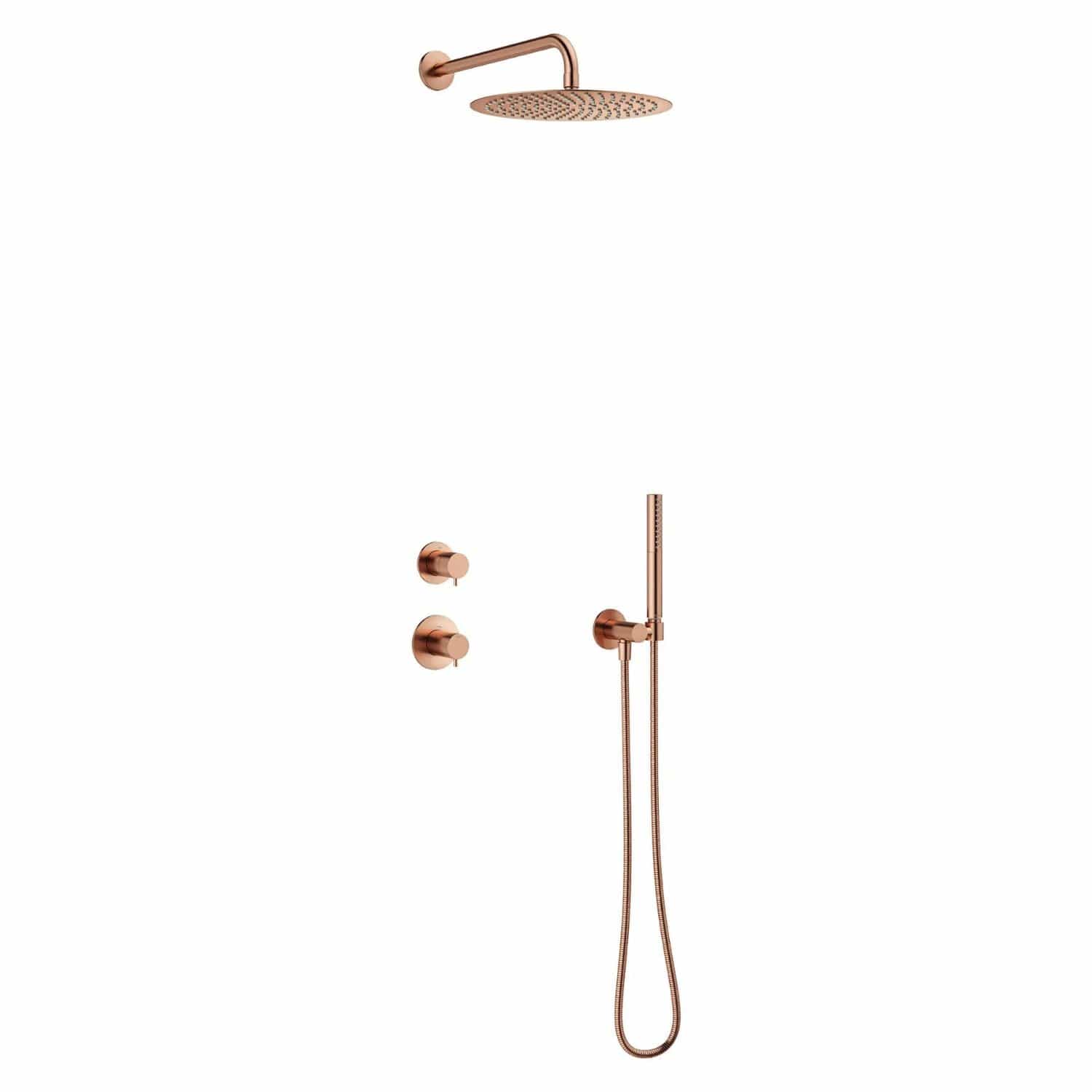 Damixa Iris DS1 Takdusj Innbygging Børstet kobber Damixa Blandebatteri innbygging KO-5706987