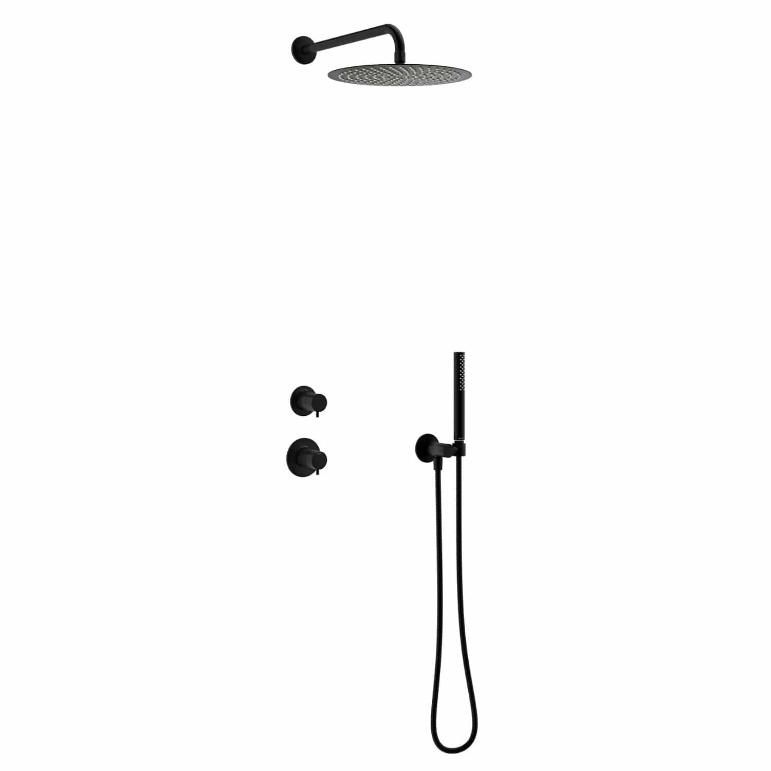 Damixa Iris DS1 Takdusj Innbygging Svart matt Damixa Blandebatteri innbygging KO-5706961