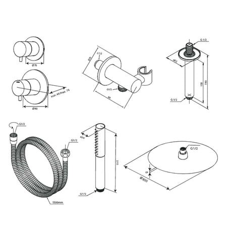 Damixa Iris DS2 Takdusj Innbygging