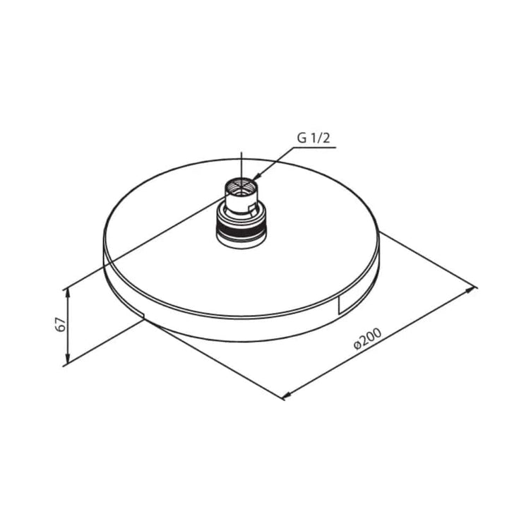 Damixa Kudos Grande Takdusjhode Ø200mm