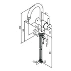 Damixa Merkur Servantbatteri C-tut