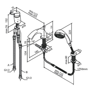 Damixa Pakningssett 3- hulls batteri