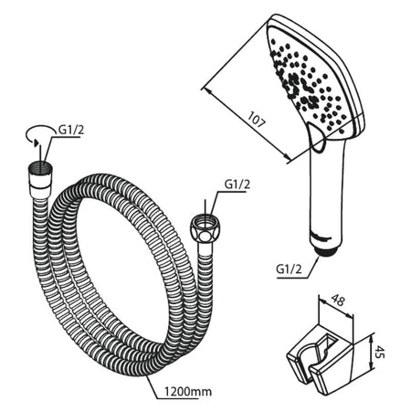 Damixa Pine Håndusjsett