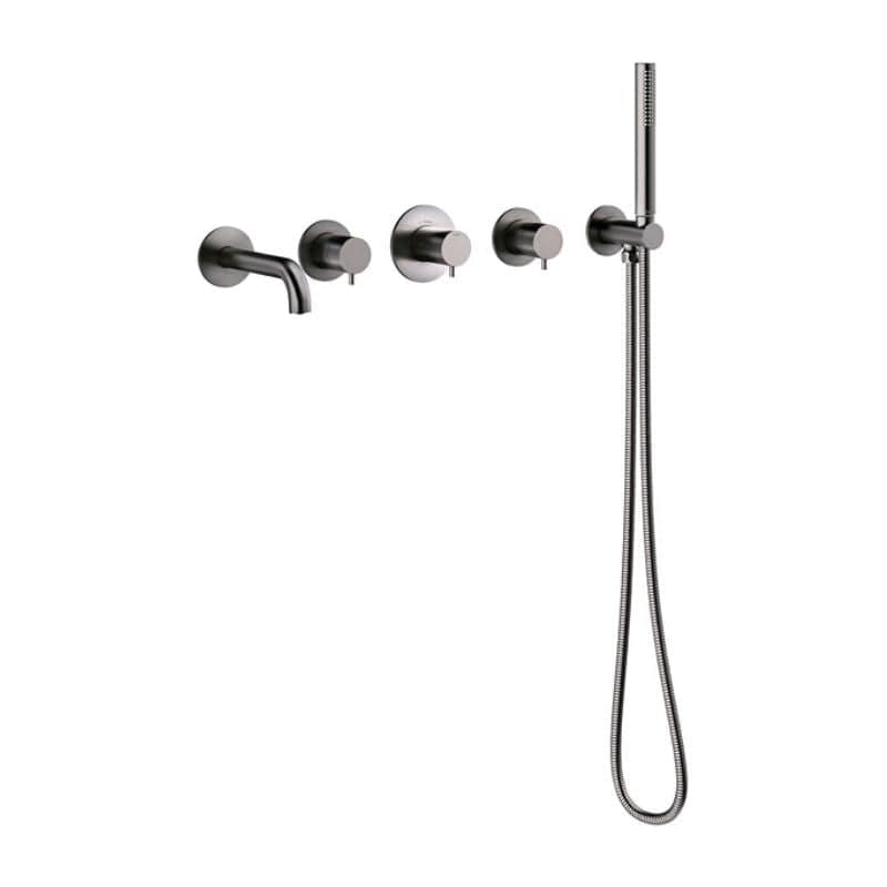 Damixa Silhouet BS 2 Badekararmatur med tut Børstet grafitt Damixa Badekararmatur KO-5705255