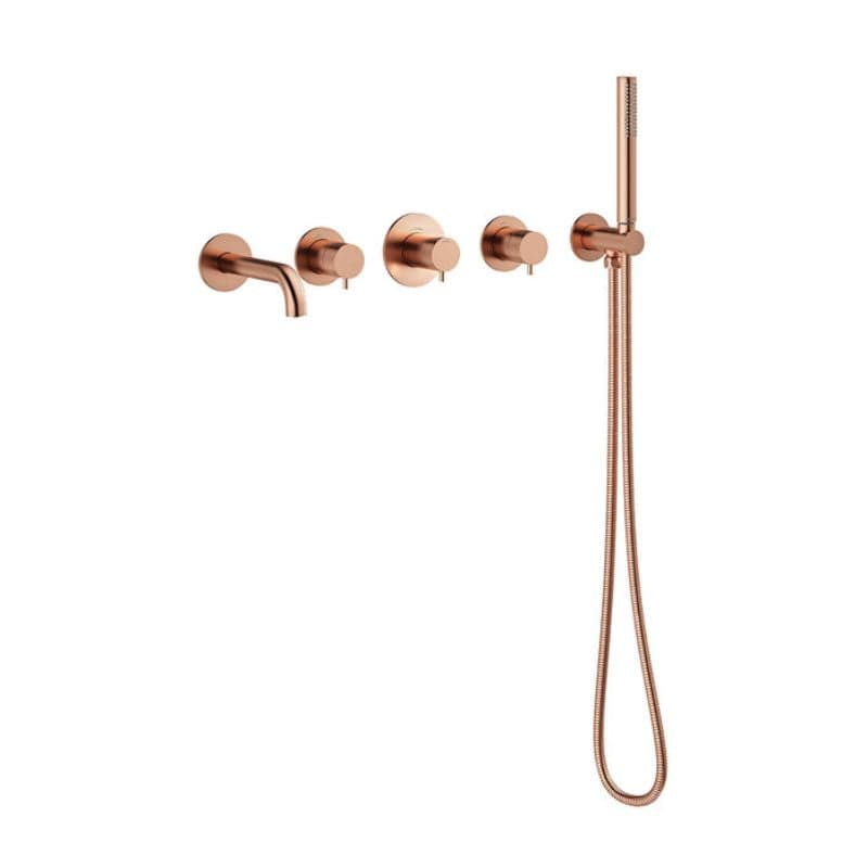 Damixa Silhouet BS 2 Badekararmatur med tut Børstet kobber Damixa Badekararmatur KO-5705287