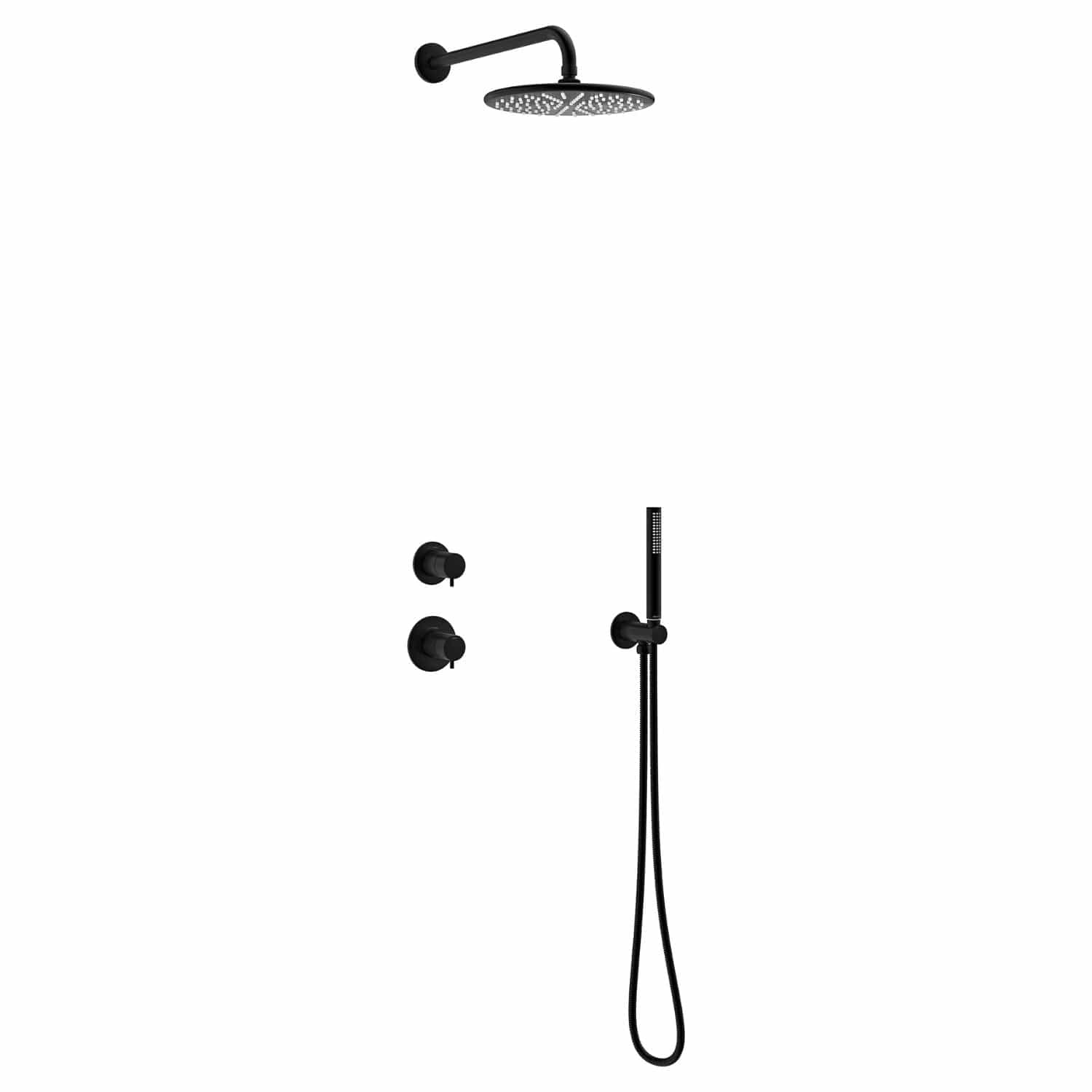 Damixa Silhouet DS 1 for Takdusj Innbygging Svart matt Damixa Blandebatteri innbygging KO-5704961