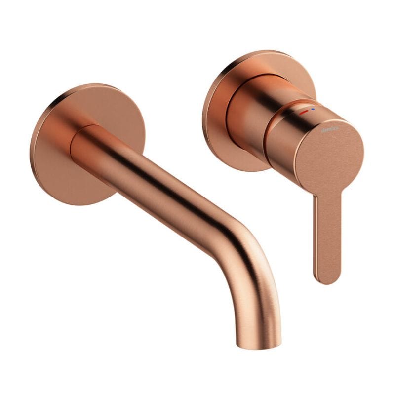 Damixa Silhouet Servantbatteri Innbygging med Rosett Børstet kobber / 18cm Damixa Blandebatteri innbygging KO-7462687