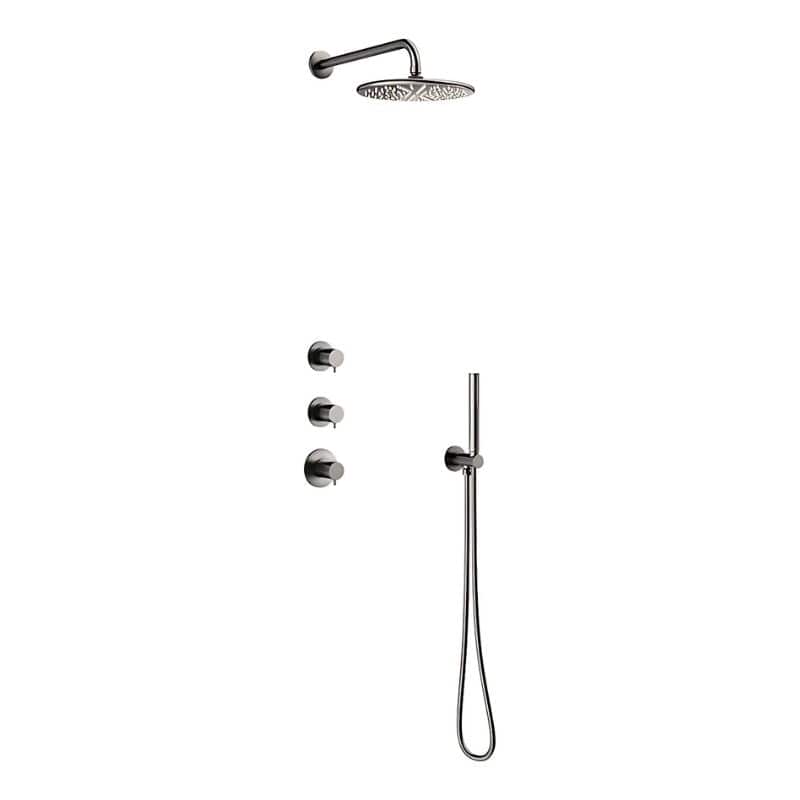 Damixa Silhouet XS 1 Takdusj Innbygging Børstet grafitt Damixa Blandebatteri innbygging KO-5704555