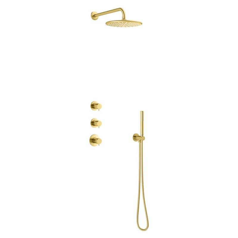 Damixa Silhouet XS 1 Takdusj Innbygging Børstet messing Damixa Blandebatteri innbygging KO-5704579