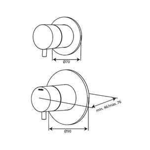 Damixa Termostat 2-veis avleder