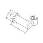 Damixa Veggbrakett Justerbar Dusjhodeholder