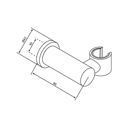 Damixa Veggbrakett Justerbar Dusjhodeholder