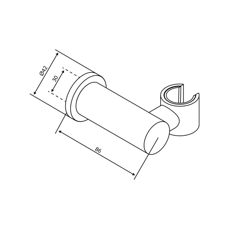Damixa Veggbrakett Justerbar Dusjhodeholder