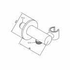 Damixa Veggbrakett med Uttak Dusjhodeholder