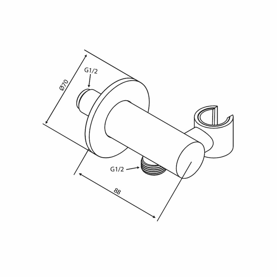 Damixa Veggbrakett med Uttak Damixa Tilbehør servant
