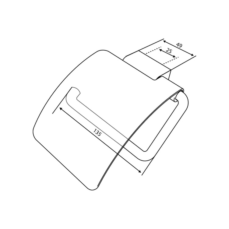 Damixa Zen Toalettrullholder med Deksel