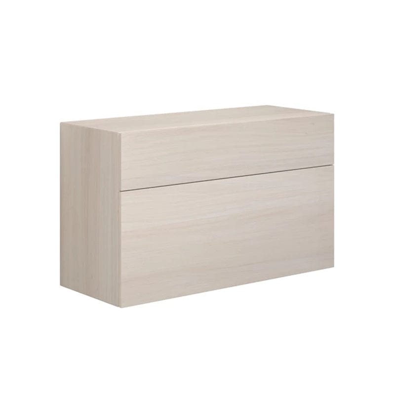 Dansani Calidris Glatt Skap 2 skuff D50cm - ekstra  høy underskuff Hvit eik / 100cm Dansani Sideskap bad DA-C62-1075