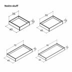 Dansani Calidris Innvendig Skuff til Servantskap D50cm