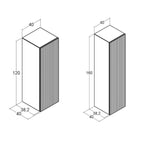 Dansani Calidris Rillet Høyskap 1 dør D40cm